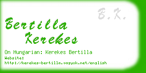 bertilla kerekes business card
